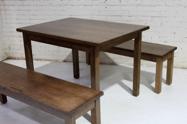 Table with two benches.