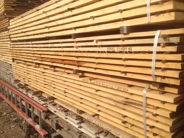 Lumber yard stock.