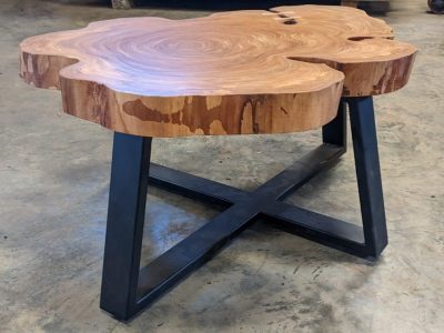 Elm cookie cut coffee table.