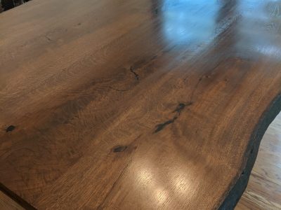 live edge table.