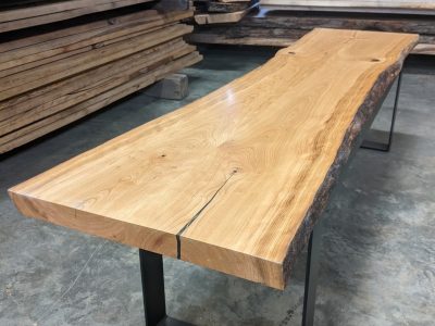 live edge cherry bench.
