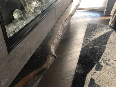 live edge mantle.
